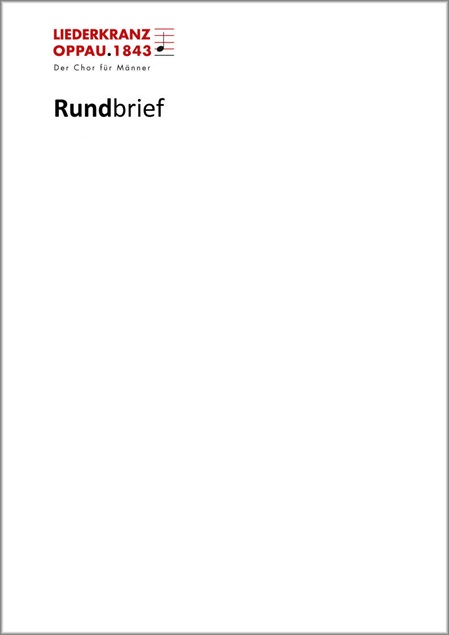 Rundbrief Liederkrant 1843 e.V. Oppau